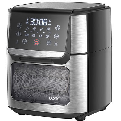 مقلي الهواء من الفولاذ المقاوم للصدأ 1800W 12L 14L 24L لوحة التحكم الرقمية