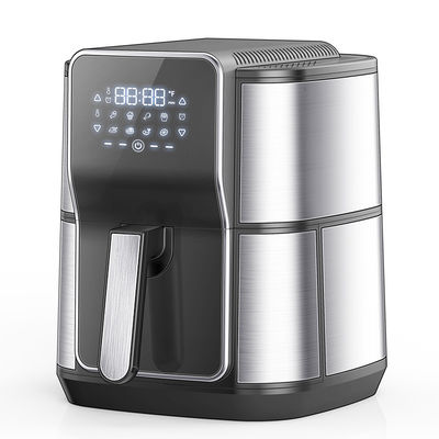 التحكم الرقمي من Anbolife 1800w 8L سعة فرن طهي الهواء مع عرض القائمة LCD