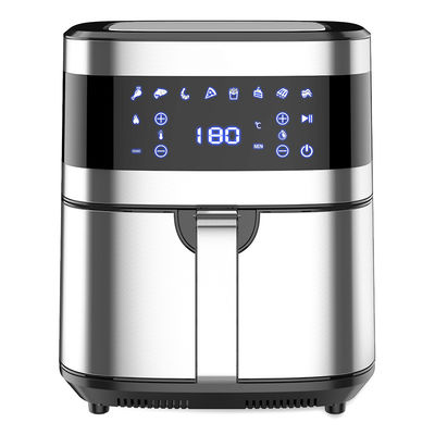 التحكم الرقمي من Anbolife 1800w 8L سعة فرن طهي الهواء مع عرض القائمة LCD