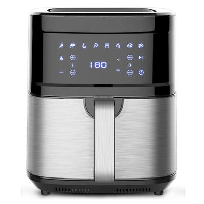 التحكم الرقمي من Anbolife 1800w 8L سعة فرن طهي الهواء مع عرض القائمة LCD