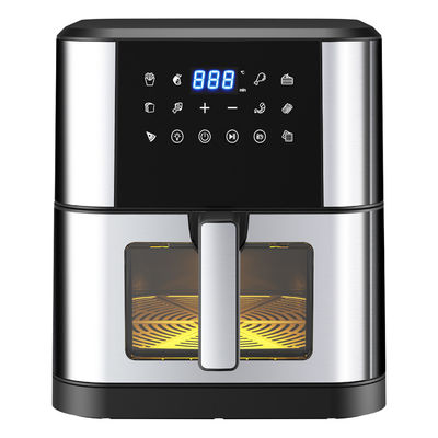 7L مع نافذة الفولاذ المقاوم للصدأ طباخ الهواء مشعل LED شاشة لمسة ل 12 إعدادات مسبقة سهلة نظافة 1800w المنزل
