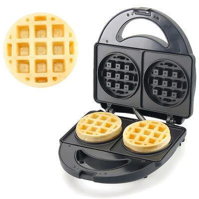 2 شرائح 850W صانع وافل مصغرة آلة متعددة الشكل