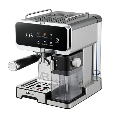 Anbo LED Digital Touch Screen Expresso Coffee Machine 1.6L Water tank 20 bar Espresso Coffee Maker with Milk Frother