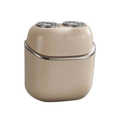 ماكينة حلاقة كهربائية صغيرة محمولة برأسين، قابلة للغسل بالكامل مع تصميم مغناطيسي عائم للرجال