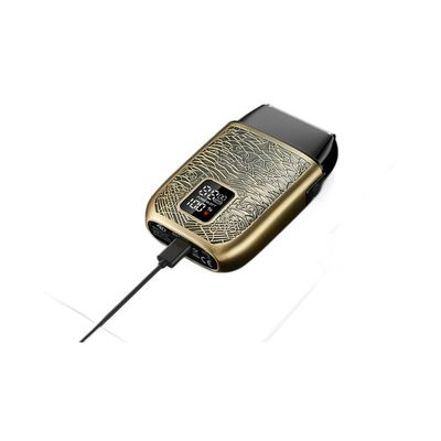 ماكينة حلاقة كهربائية احترافية للرجال ببطارية 500 مللي أمبير وشفرات من الفولاذ المقاوم للصدأ وغسيل كامل للجسم