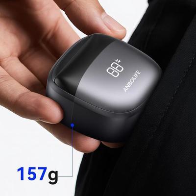 ماكينة حلاقة كهربائية ANBOLIFE بـ 6 شفرات مع شفط مغناطيسي وبطارية ليثيوم 900 مللي أمبير - ماكينة حلاقة برقائق معدنية مقاومة للماء IPX7 للرجال