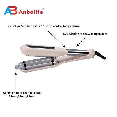 حديد التجفيف القابل للتعديل بحجم مع تسخين سريع وضمان لمدة عام واحد لتصفيف الشعر المهنية