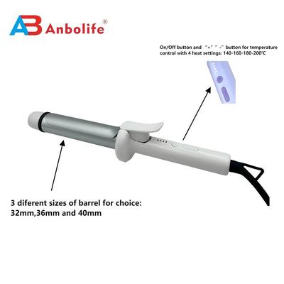 أداة تجعيد الشعر بتقنية الأيونات المزدوجة مع شاشة LED و 4 مستويات حرارة لجميع أنواع الشعر