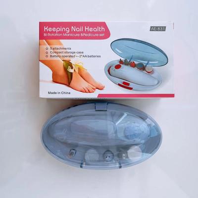 مجموعة مبرد أظافر احترافية محمولة وجهاز حفر أظافر يعمل بالبطارية لأدوات العناية بالأقدام
