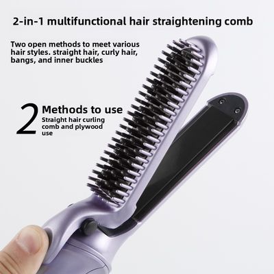 مكواة فرد وتمويج الشعر مزدوجة الاستخدام بقدرة 35 واط مع ألواح سيراميك التورمالين