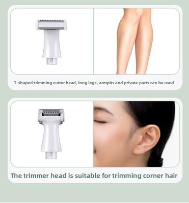 6-في-1 مجموعة الحلاقة متعددة الوظائف للنساء مع بطارية 1200mAh شفرة الفولاذ المقاوم للصدأ وقطع الغيار المجانية