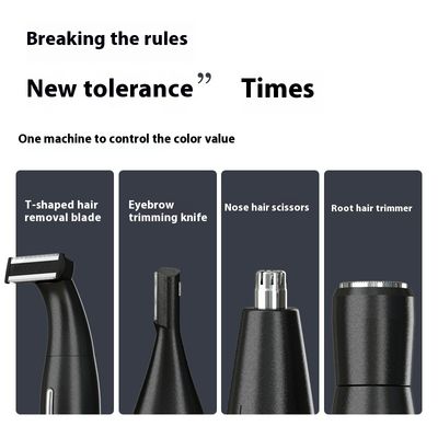ماكينة حلاقة كهربائية قابلة لإعادة الشحن عبر USB مع بطارية 600 مللي أمبير ووقت تشغيل 90 دقيقة وشفرات من الفولاذ المقاوم للصدأ وأداة تشذيب شخصية