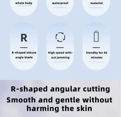 مجموعة ماكينة حلاقة كهربائية متعددة الوظائف ستة في واحد مع شحن USB مقاومة للماء بالكامل لتشذيب الحواجب والاستخدام المنزلي