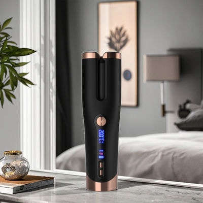 أداة تجعيد الشعر الأوتوماتيكية اللاسلكية من السيراميك مع 4 إعدادات لدرجة الحرارة وتسخين سريع لجميع أنواع الشعر