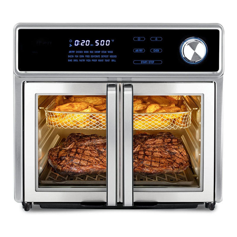 1700W فرن طهي الهواء الباب الفرنسي 5.5L 6.5L 23L الصحي الفولاذ المقاوم للصدأ خالية من الزيت