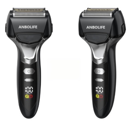 ماكينة حلاقة رجالية كهربائية بشفرة عائمة وبطارية 1000 مللي أمبير وتصميم شفاف لحلاقة ناعمة